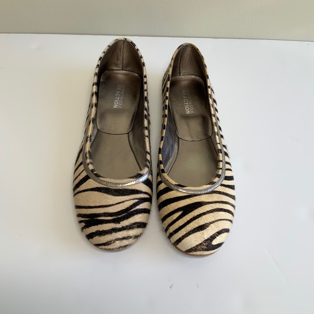 Kenneth Cole Reaction zebra flats